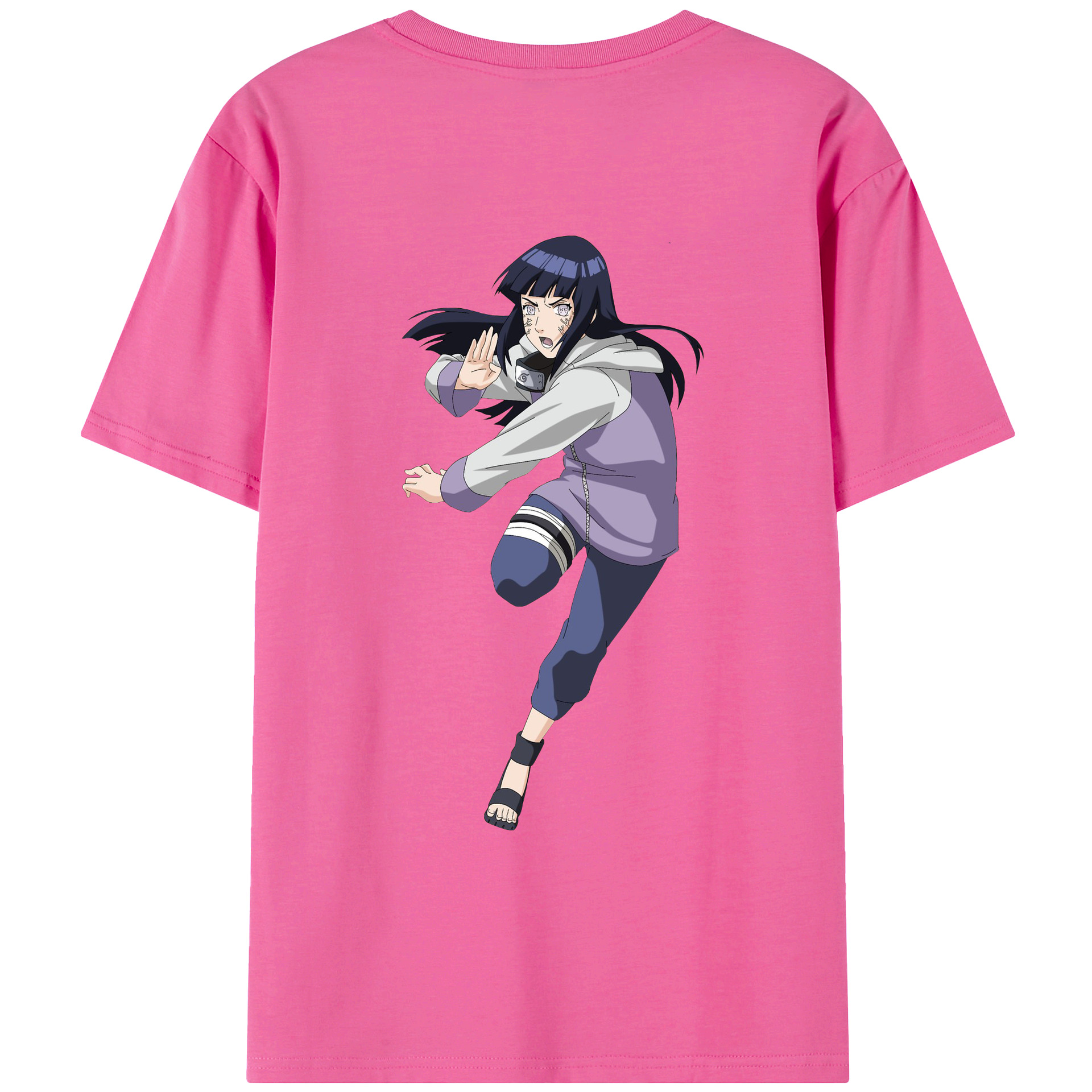 （画像用） NARUTO -ナルト- 日向ヒナタ Hyūga Hinata レディース半袖Tシャツ(バックプリント)